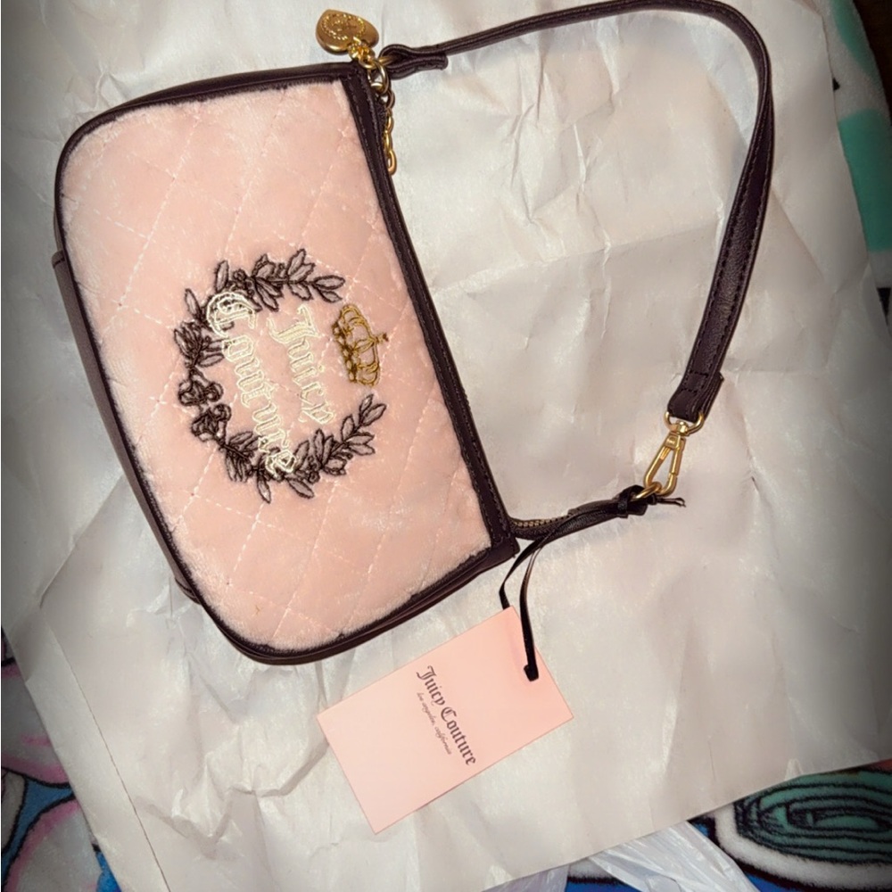 Juicy Couture Blush Quilted Shoulder Bag